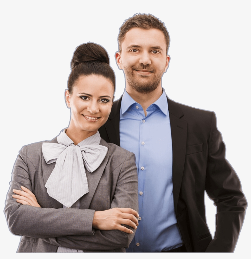 Businesspeoplehappy - Business Woman And Man Transparent PNG - 868x834 ...