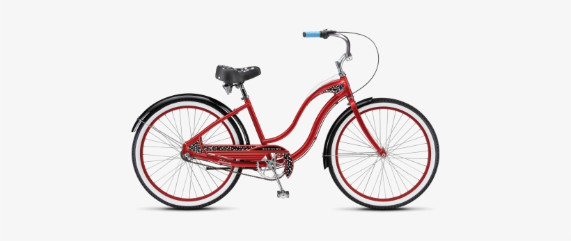 Debutante Beach Cruiser - Micargi Tahiti 26-inch Men's Black & Red Rims Beach, transparent png download