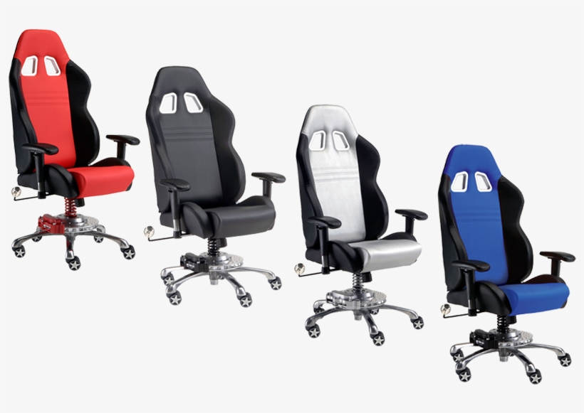 Click On Slides For Popup Images - Pitstop Gt Series Office Chair - Silver, transparent png download