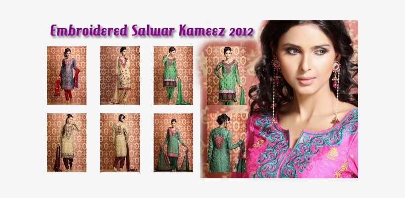 Embroidered Salwar Kameez - Silk, transparent png download