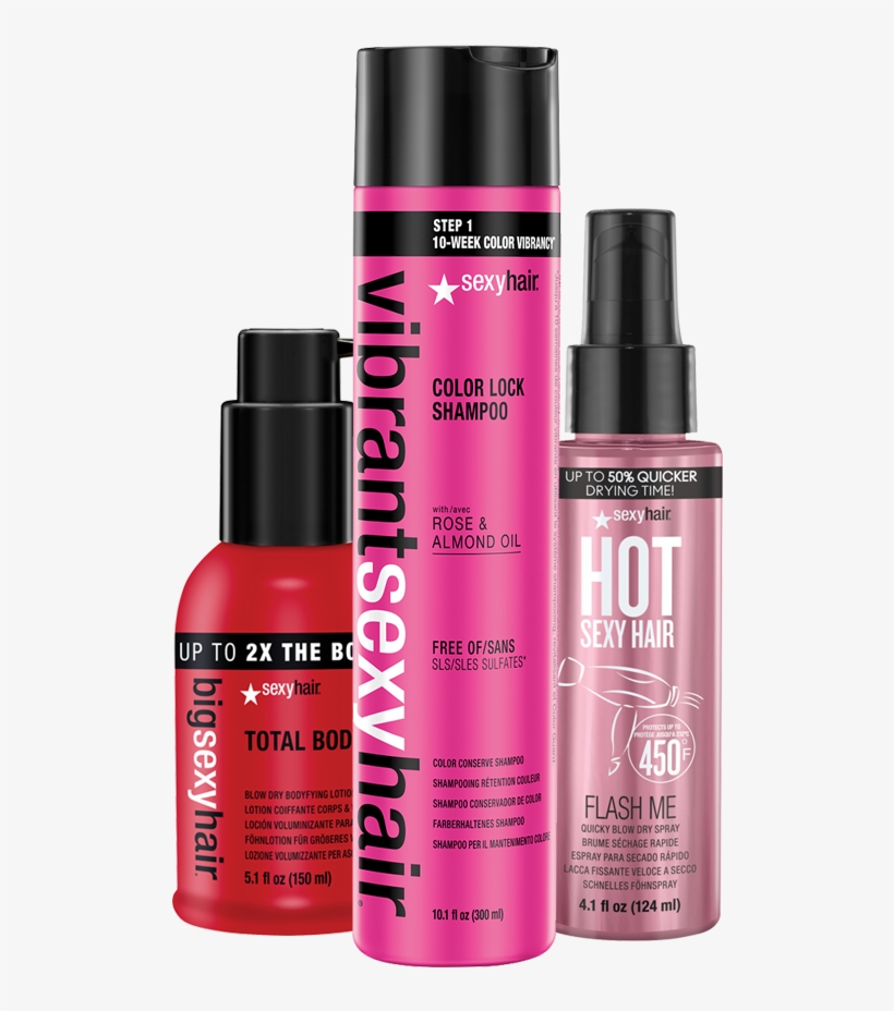95 Each Or 2 For $22/$24 Can All Regular Size Sexy - Sexy Hair Kit Vibrant Color Lock Shampoo 300ml + Conditioner, transparent png download