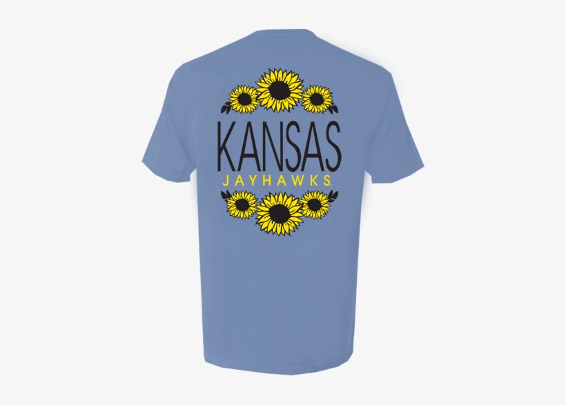Kansas Jayhawks Sunflower Border Design Comfort Colors - Active Shirt, transparent png download