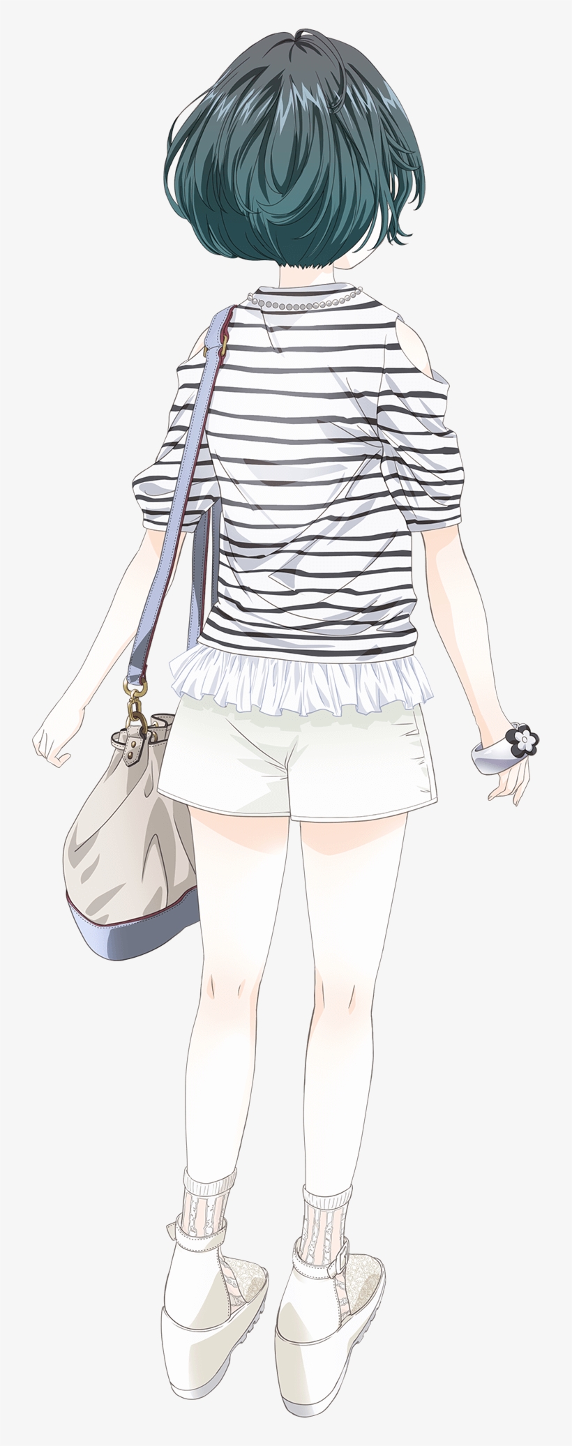 Musubu-back - Animated Girl Back Png, transparent png download
