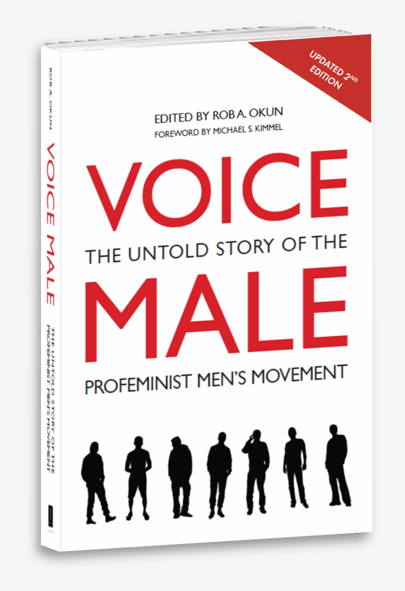 Standing Book Featuring The Title In Red On A White - Voice Male: The Untold Story Of The Pro-feminist Mens, transparent png download