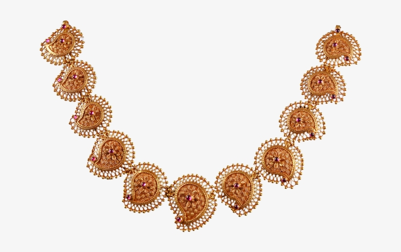 Chettinadu Design Gold Necklace - Wood Beads Necklace, transparent png download