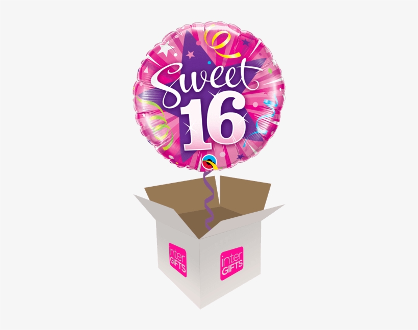 Sweet 16 Pink With Purple Star - 18 Inch Sweet 16 Shining Star Packaged, transparent png download