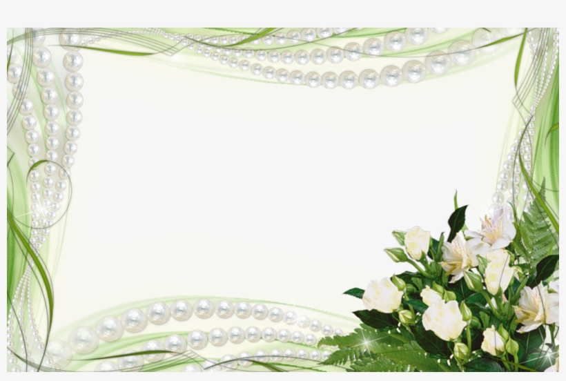 Flower Frames Png Pearls And White Flower Frames Pinterest - Flower White Frame Png, transparent png download