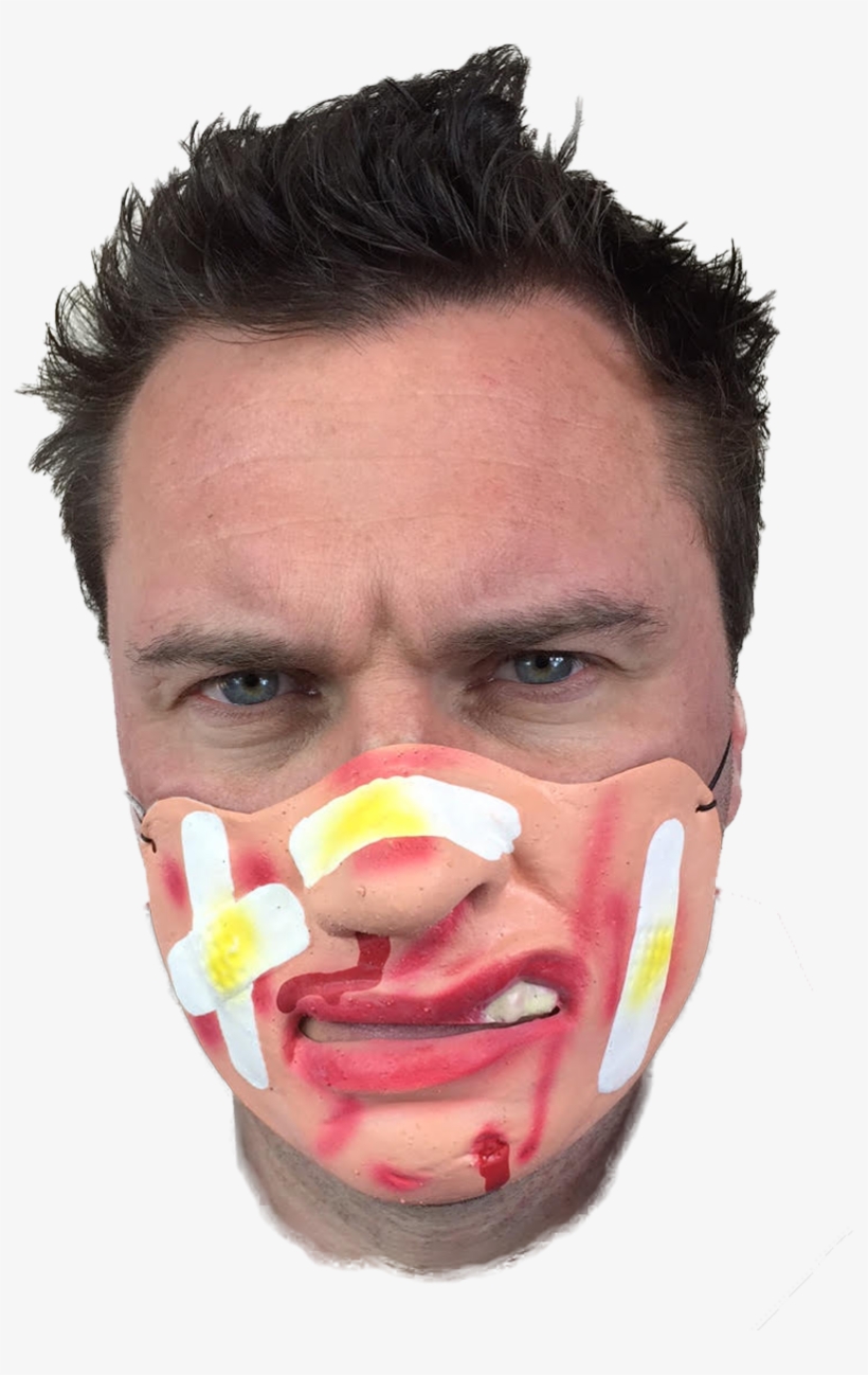 Plaster Half Face V=1473255062 - Face, transparent png download