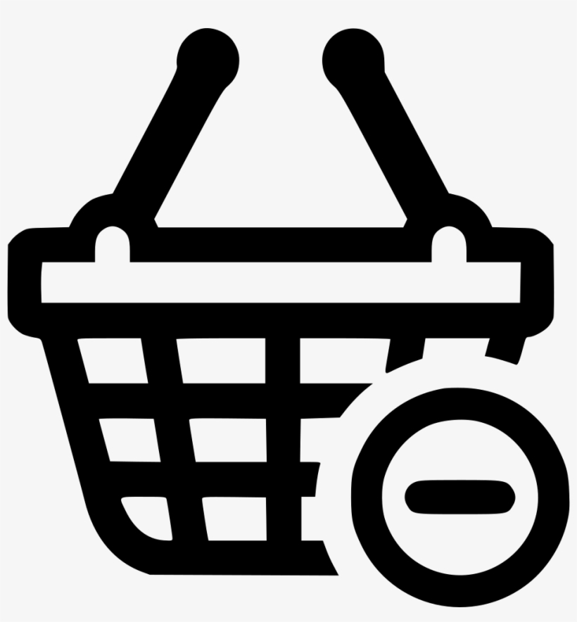 Basket Shopping Minus Delete Shopping Empty Comments - Shopping Cart, transparent png download