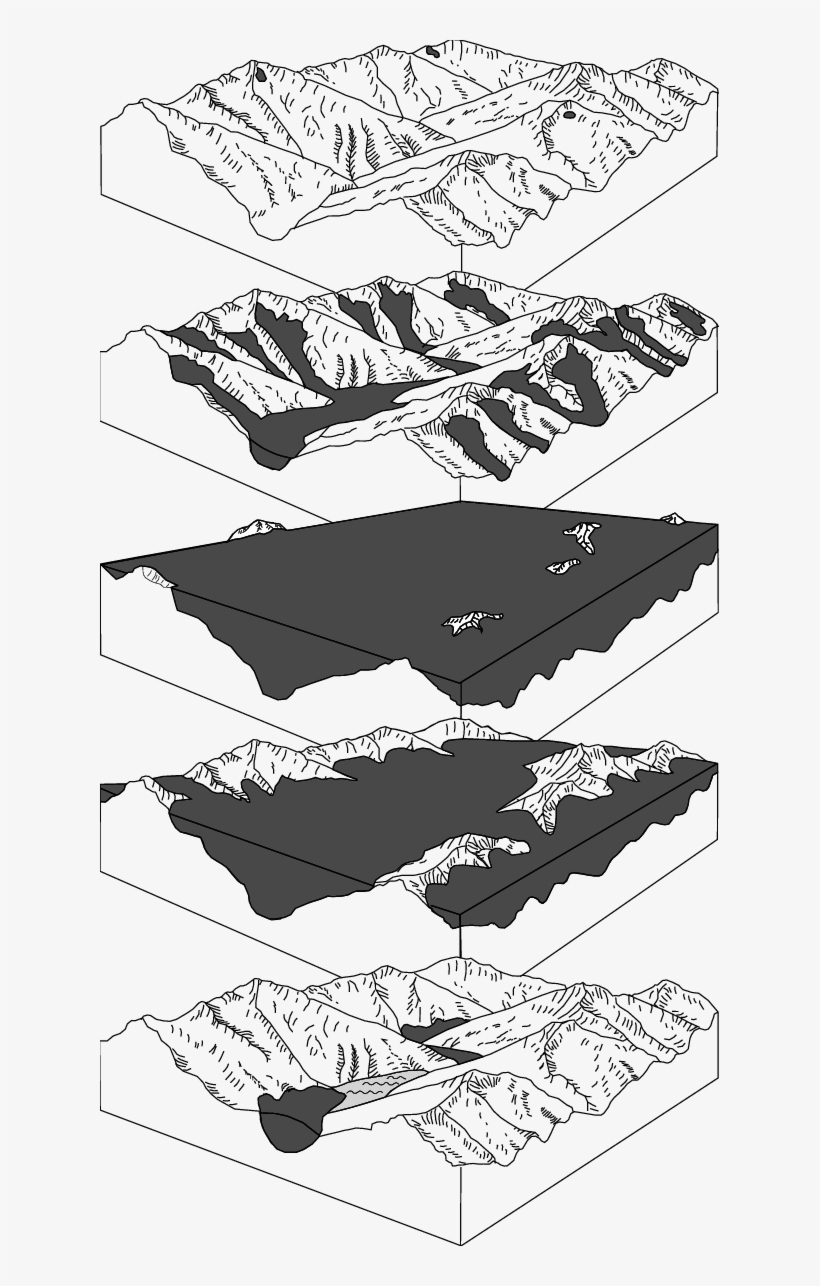 Growth And Decay Of The Cordilleran Ice Sheet - Glacier, transparent png download