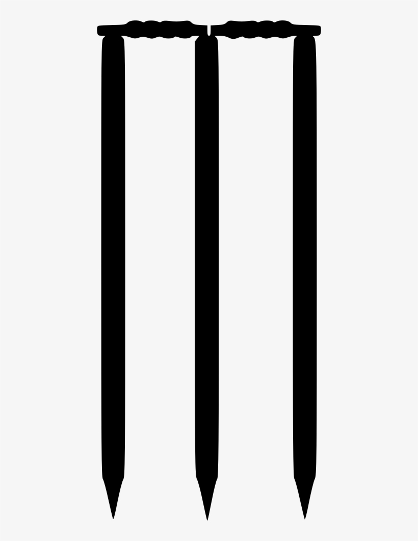 Png File - Cricket Stumps Black And White, transparent png download