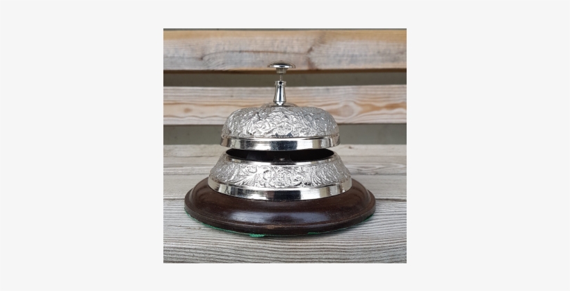 Sb-272 Aluminium Embossed Design Desk Bell Nickel Plated - Antique, transparent png download