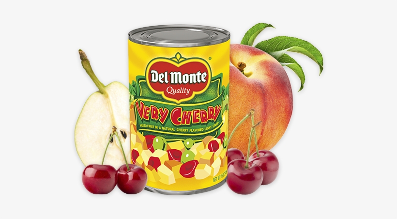 Very Cherry Mixed Fruit - Del Monte Diced Yellow Cling Peaches In 100% Fruit, transparent png download