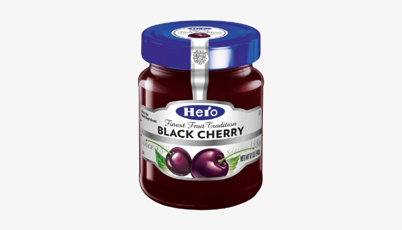 Black Cherry - Hero Premium Fruit Spread, Black Cherry - 12 Oz Jar, transparent png download