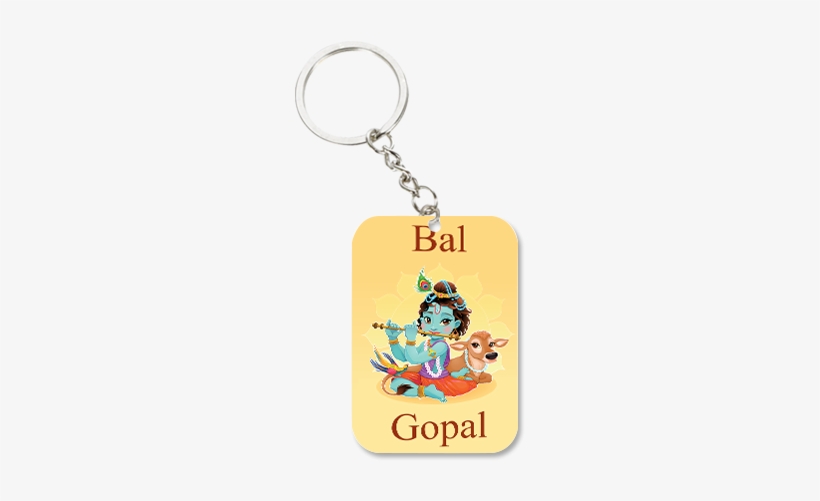 Bal Gopal Big Rectangle Key Chain - Baby Krishna Wall Stickers, transparent png download
