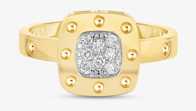 Pois Moi18kt Gold Ring With Diamonds - Roberto Coin Pois Moi 18kt Yellow Gold, transparent png download