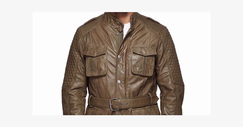 Royal Enfield Stormrider Field Leather Jacket Olive - Royal Enfield, transparent png download