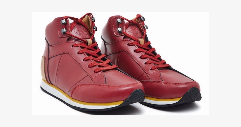 Royal Enfield Gt Mid Top Shoe Red3 - Shoe, transparent png download