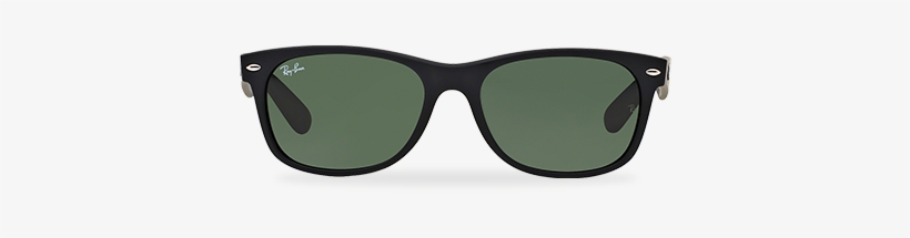 Ray Ban New Wayfarer Classic Black With Green Classic - Ray-ban Rb2132-622 (52), transparent png download