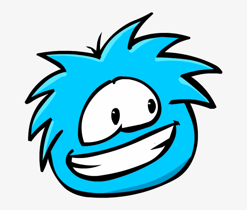 Blue Puffle In Round Up - Club Penguin Funny, transparent png download