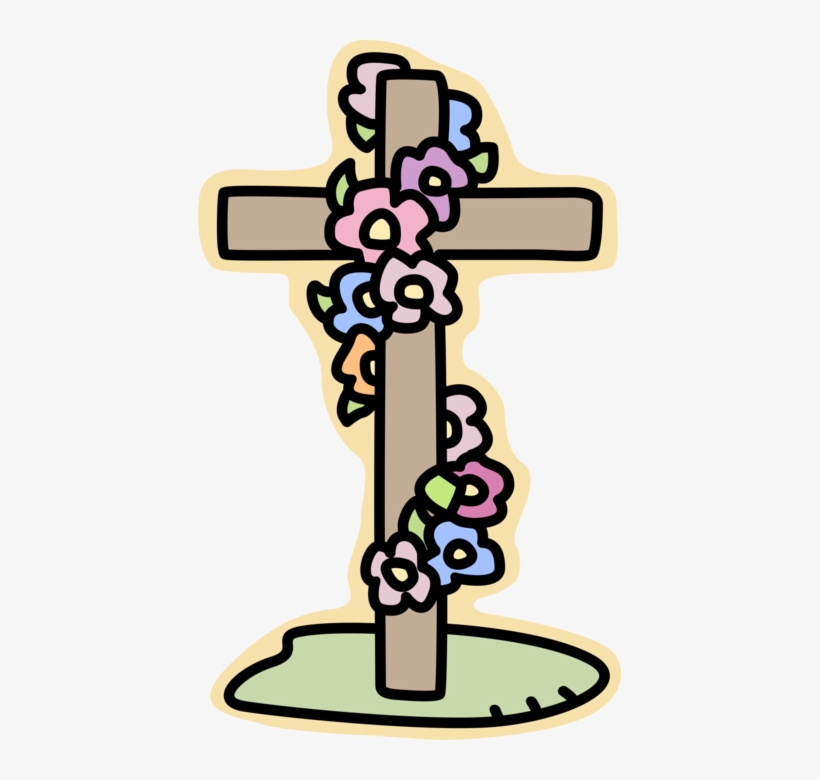 Vector Illustration Of Christian Religious Cross Symbol - Clip Art, transparent png download