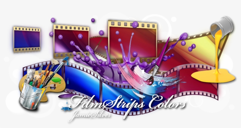*film Strips Colors* - Film, transparent png download