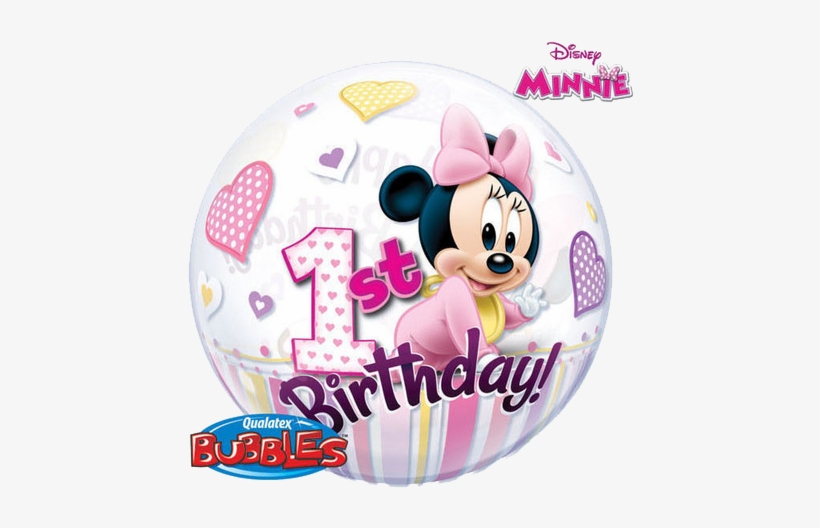 Minnie 1st Birthday Bubble Balloon - Minnie Mouse 1st Birthday Png, transparent png download