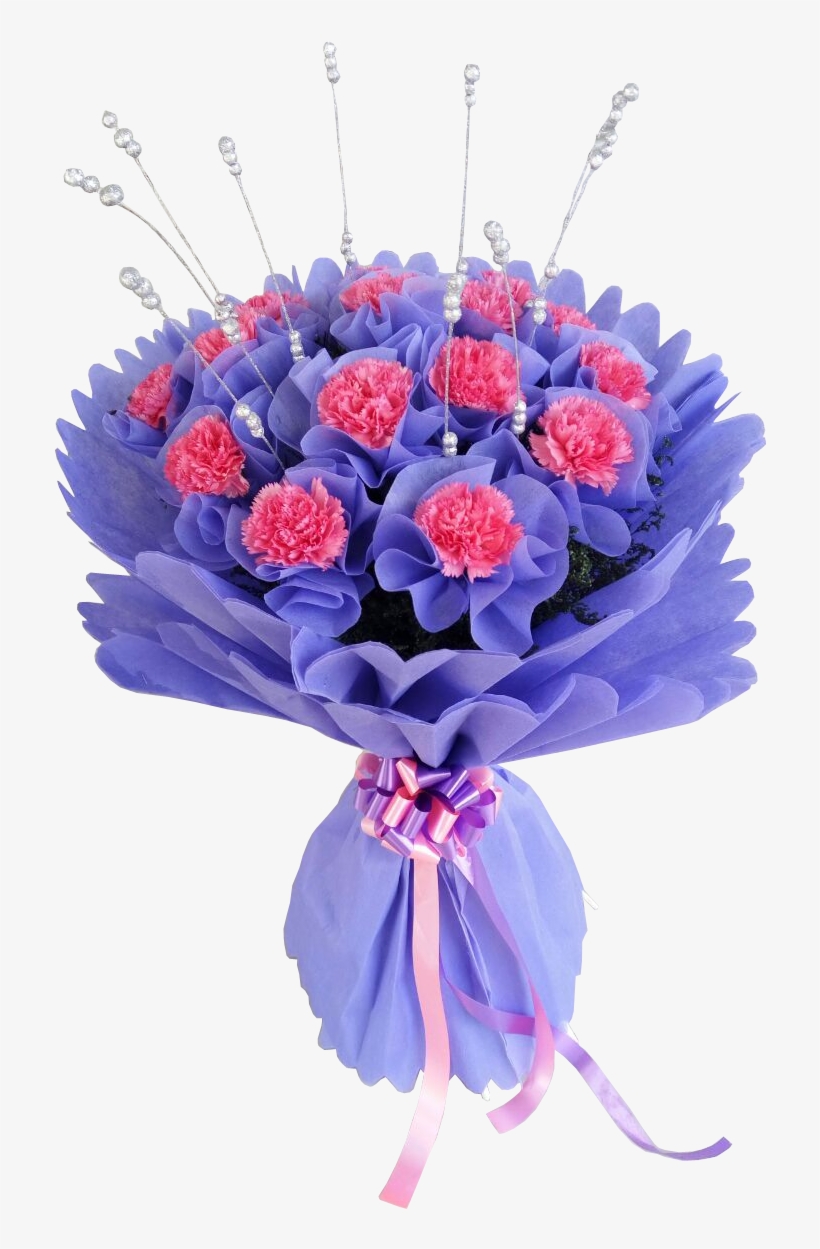 Carnations Bouquet - Garden Roses, transparent png download