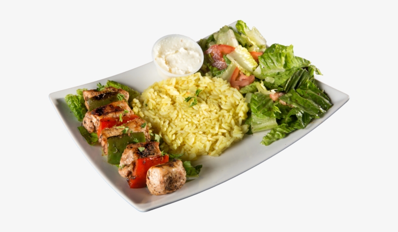 Chicken Tawook Plate Marinated Char-broiled Chicken - Side Dish, transparent png download