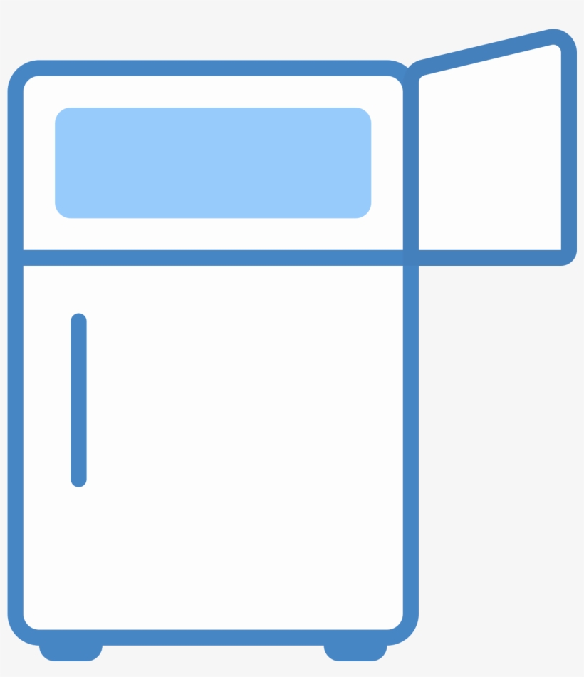 Fridge With Open Freezer Icon - Fridge Geladeira Icon Png, transparent png download