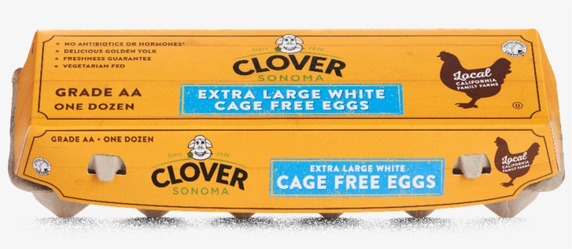 Clover Sonoma Eggs - Clover Organic Half & Half - 1 Qt Carton, transparent png download