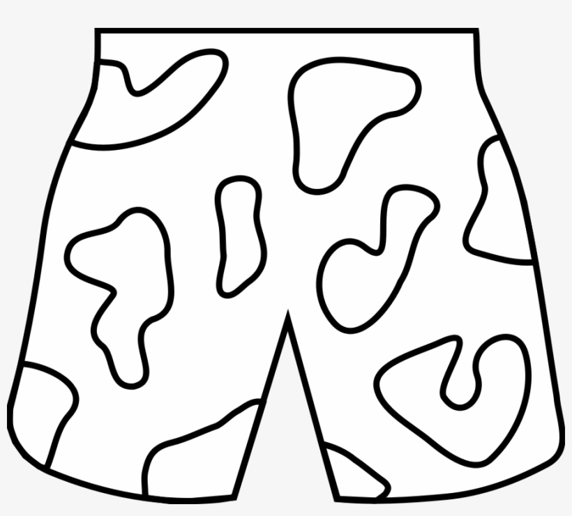 How To Set Use Beach Shorts Clipart - Swimming Suit For Coloring, transparent png download
