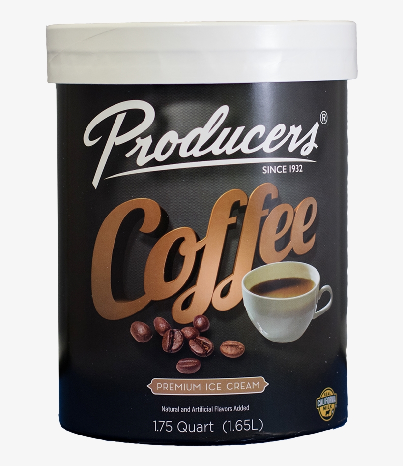 Coffee Ice Cream - Producers Milk, Reduced Fat, 2% Milkfat - 1 Pt, transparent png download