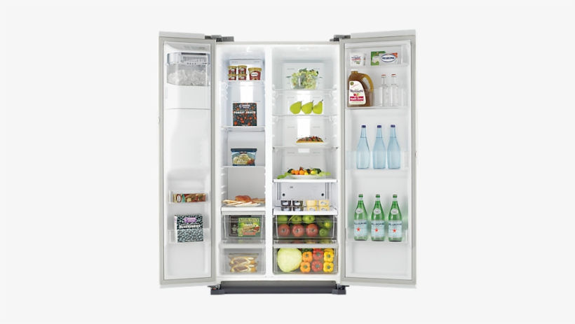 Image - Image - Samsung Rs7667fhcww American Style Fridge Freezer White, transparent png download