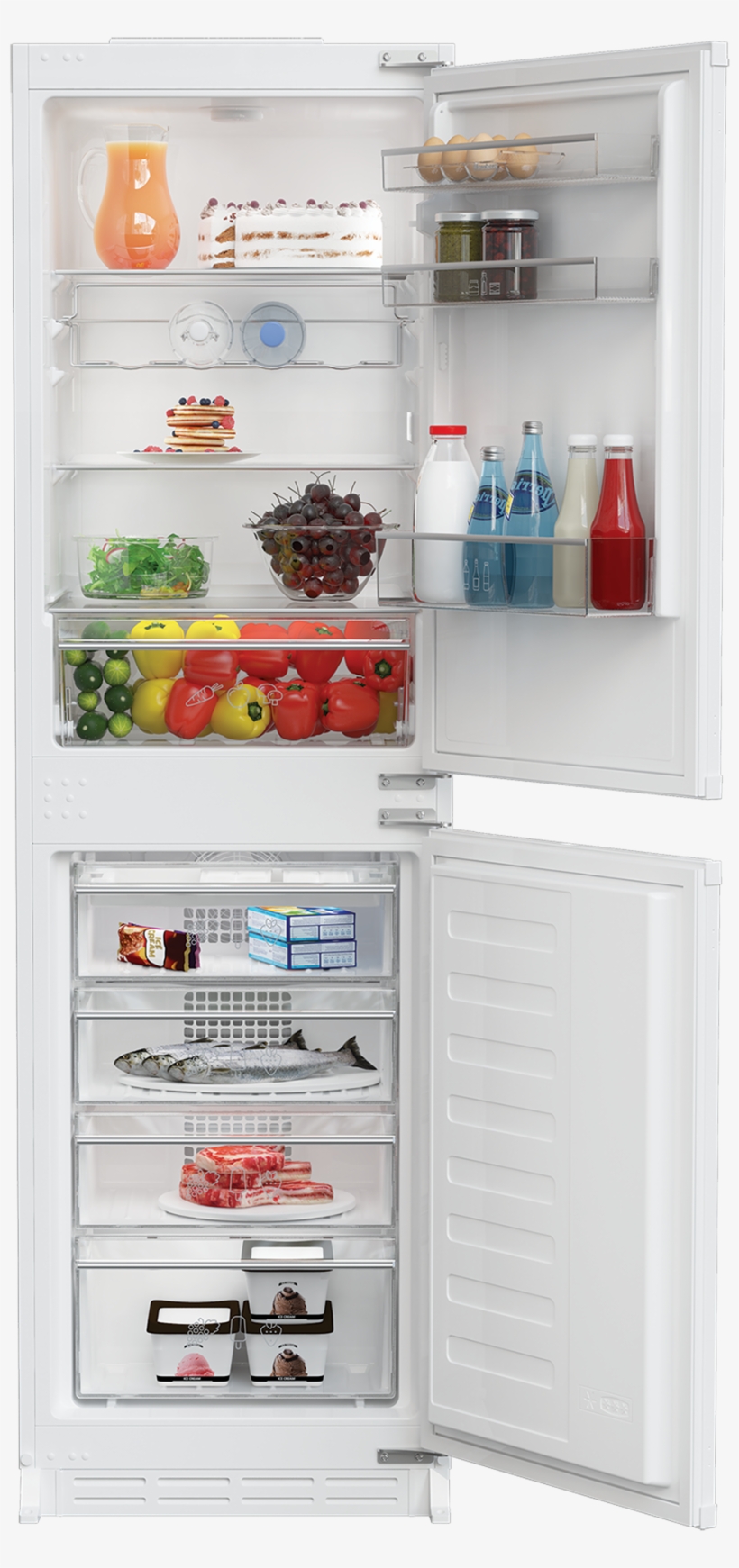 Click To Zoom - Blomberg Integrated Fridge Freezer, transparent png download