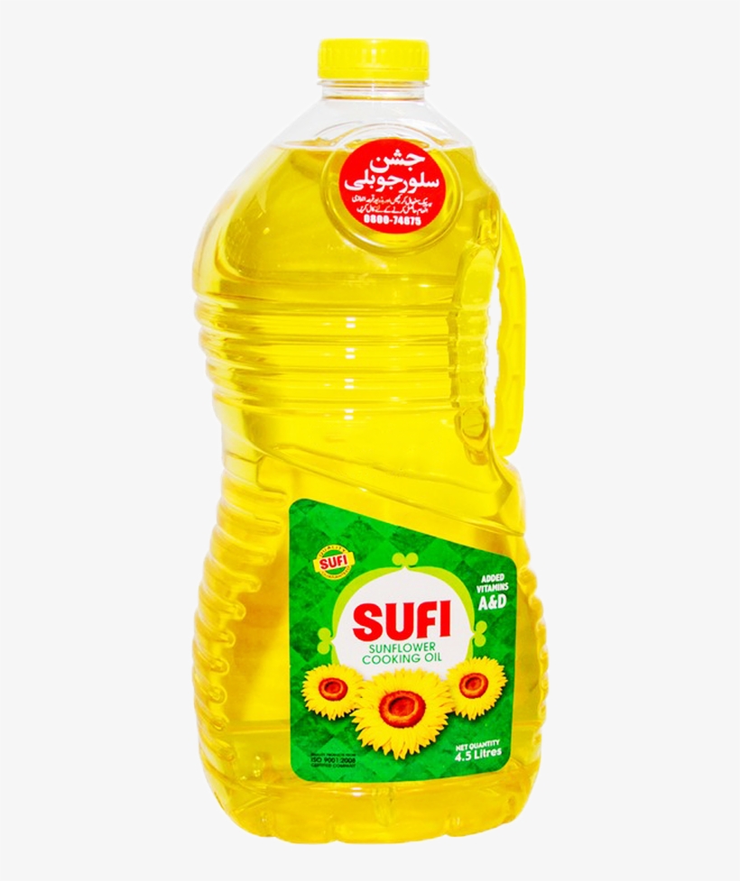 Sufi Sunflower Cooking Oil Bottle - Cooking Oil, transparent png download