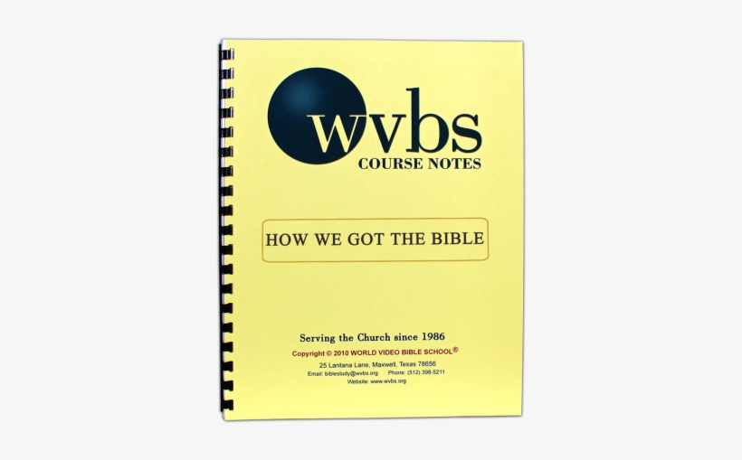How We Got The Bible Notebook - World Video Bible School, transparent png download