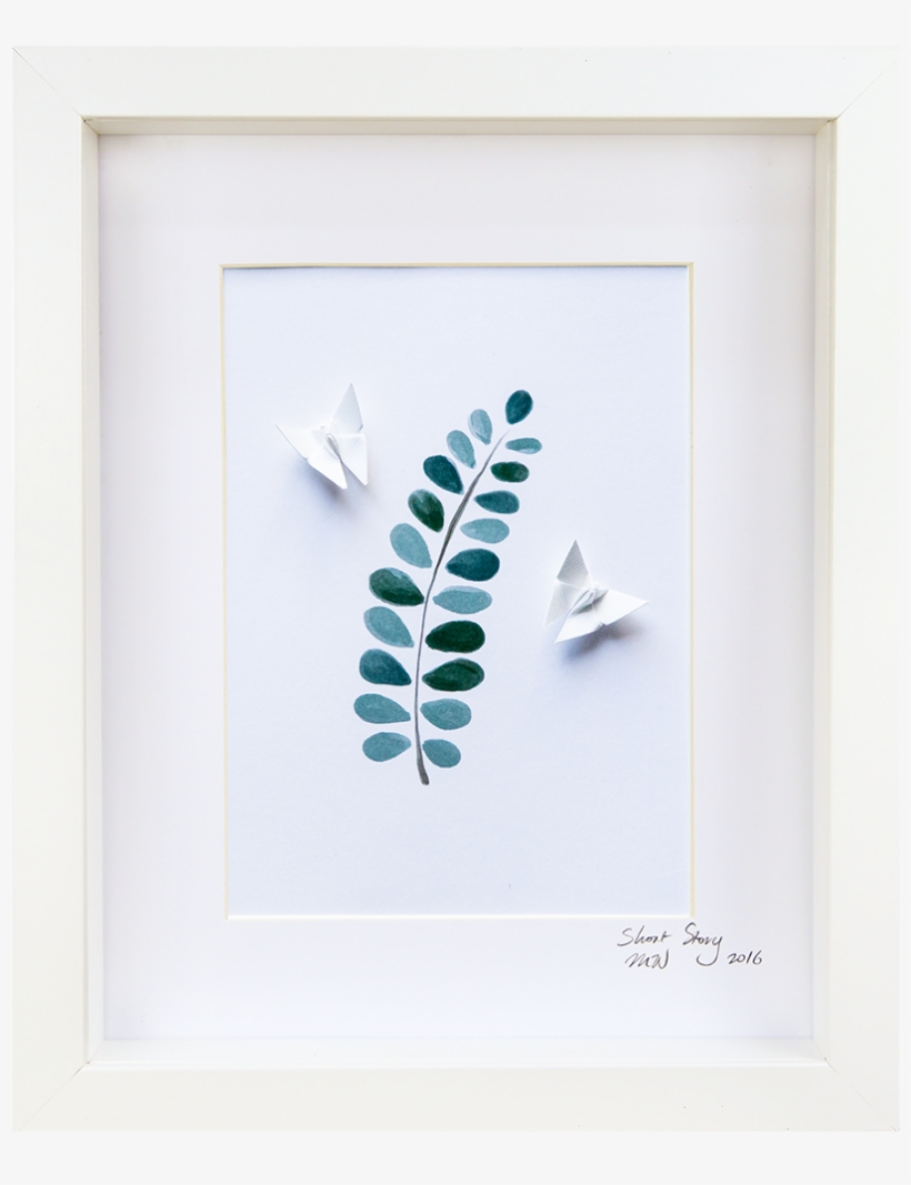 Small White Frame Leaf Green - Short Story, transparent png download