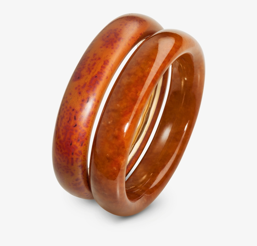 Hemmerle Bangles Made Of Jade, Copper And Red Gold - Jewellery, transparent png download