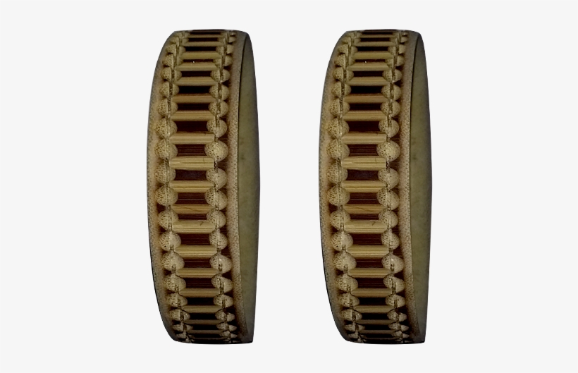Set Of 2 Yellow And Brown Cane Thin Bangles - Yellow, transparent png download