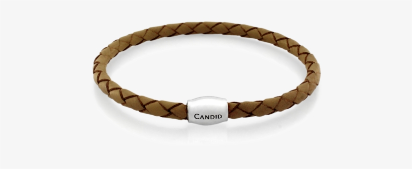 Candid Taupe Plaited Leather Bracelet - Bracelet, transparent png download
