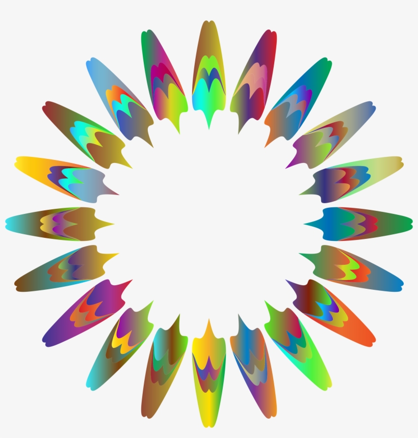 This Free Icons Png Design Of Prismatic Abstract Flower, transparent png download