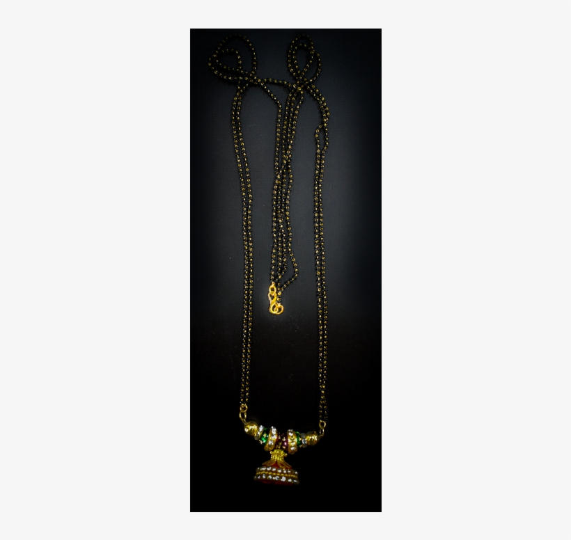 Mangalsutra Set With Double Layer American Diamonds - Chain, transparent png download
