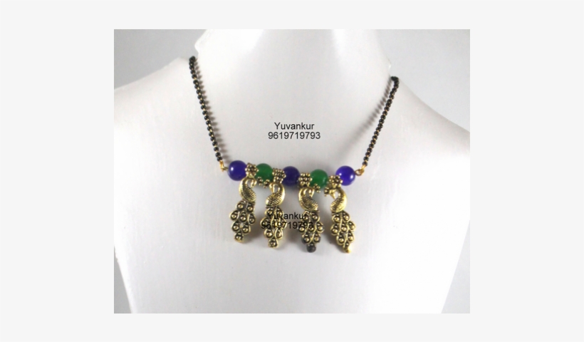 Enchanting Kolhapuri Charms Mangalsutra,made Using - Glass, transparent png download