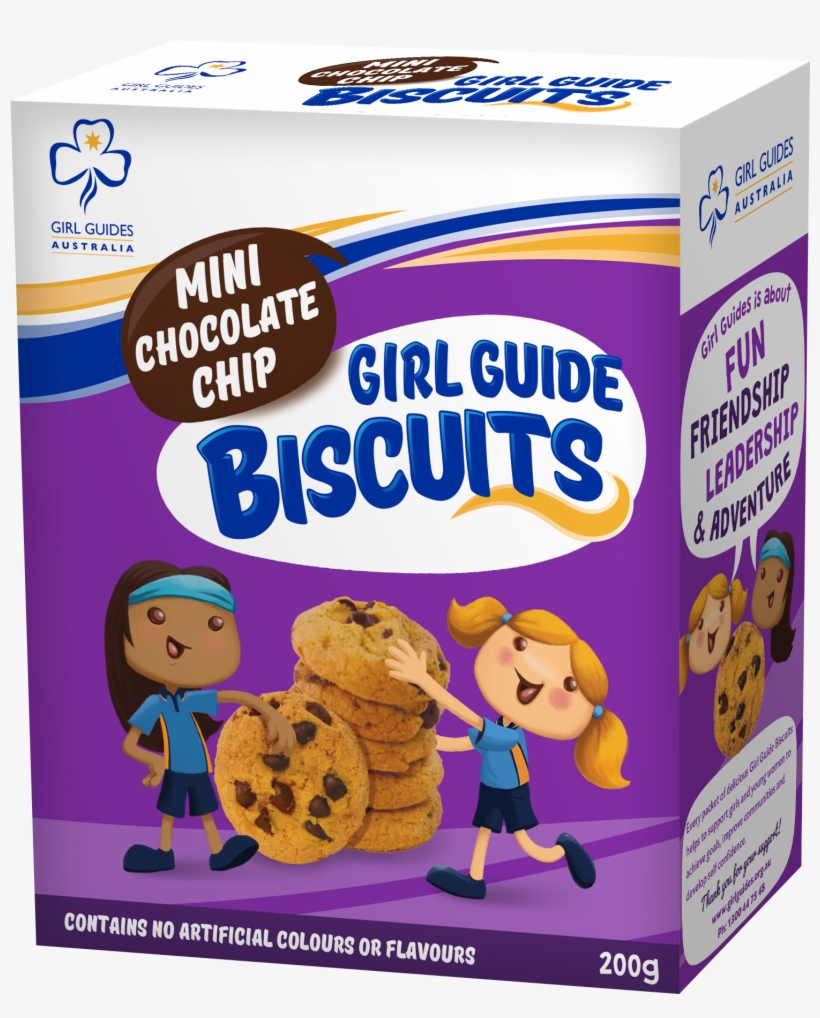 Our Mini Choc Chip Biscuits Are 20% Chocolate Chips - Girl Guide Biscuits Australia, transparent png download