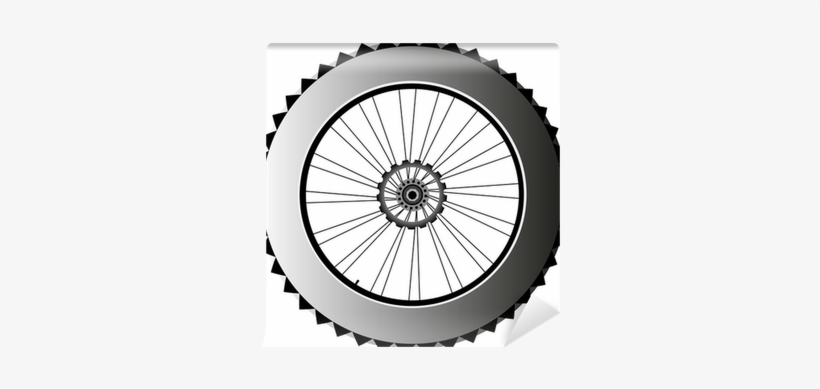 Metal Bike Wheel With Tire And Spokes - Cartoon Dirt Bike Wheel, transparent png download