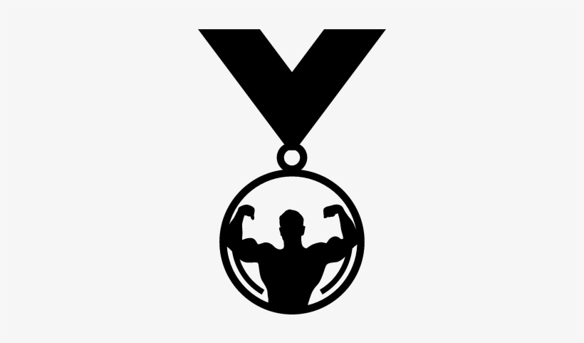 Circular Medal With Male Bodybuilder Image Vector - You Re Welcome, transparent png download