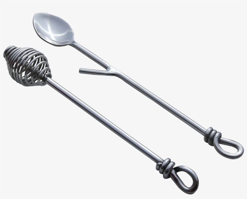 Full Polished Knot Design Honey Dipper & Jam Serving - Spoon, transparent png download