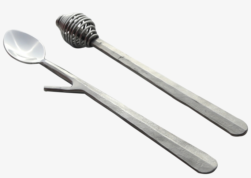 Nascent Steel Ridge Design Honey Dipper & Jam Serving - Kitchen Utensil, transparent png download