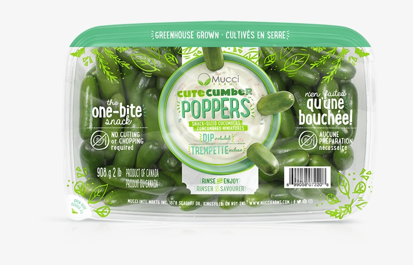 Cutecumber Poppers 2lb - Mucci Farms Cutecumber Poppers, transparent png download